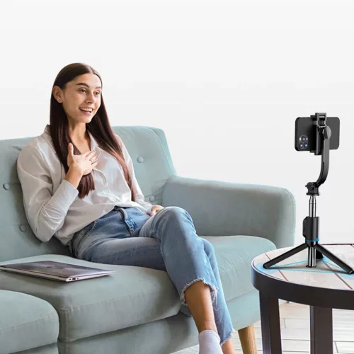 Selfie bot Dudao F18S 4 az 1-ben összecsukható állvány távirány�-6977196683901 5 kép