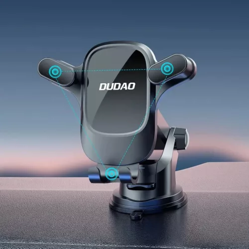 Dudao F5PRO+ autós telefontartó tapadókoronggal - fekete-6977196682386 4 kép