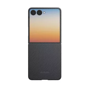  Samsung Galaxy Z Flip8 fekete/szürke Pitaka Edge Case tok