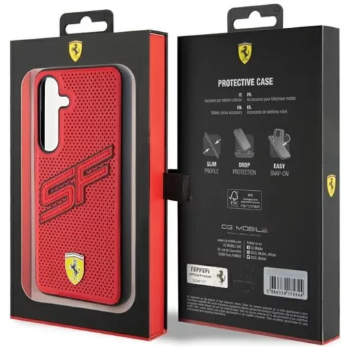 Ferrari Big SF Perforated tok Samsung Galaxy S24 Plus - piros-3666339242510 8 kép