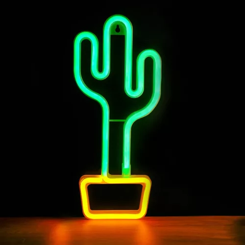 Forever Light Neon LED Kaktusz narancssárga zöld-5900495949370 2 kép