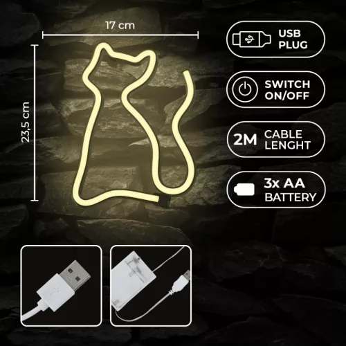Forever Light Neon LED Cica melegfehér-5900495949356 6 kép