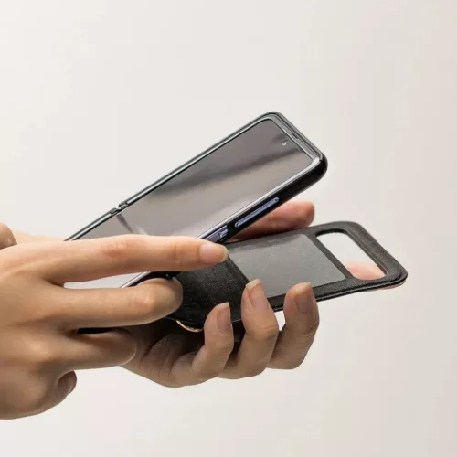 Samsung Galaxy Z Flip Ringke Folio Signature valódi bőr tok vállpá-8809716077793 4 kép