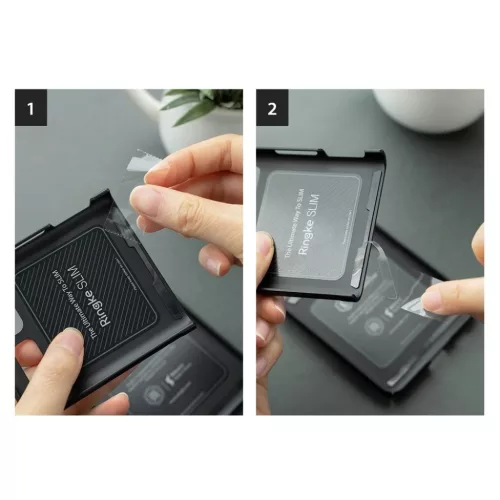 Samsung Galaxy Z Flip Ringke Folio Signature valódi bőr tok vállpá-8809716077793 10 kép