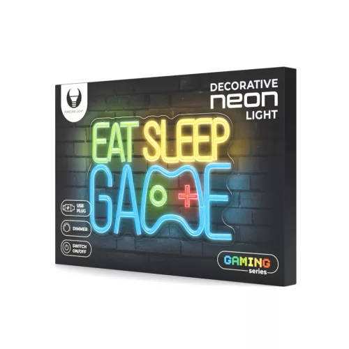 Forever Light Neon PLEXI LED EAT SLEEP GAME sokszínű FPNE33-5906961927712 7 kép