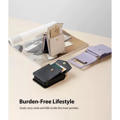 Samsung Galaxy Z Flip 3 Ringke Signature valódi bőr tok vállpántta-8809818842589 6 kép