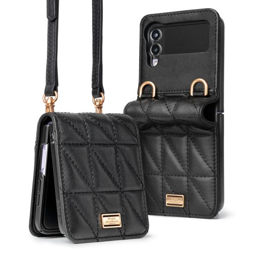 Samsung Galaxy Z Flip 3 Ringke Folio Signature valódi bőr tok vállp-8809848200465 15 kép