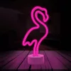 Neon LED állvánnyal FLAMINGO rózsaszín USB-C FSC-11 Forever Light-5900495048271 2 kép