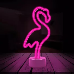Neon LED állvánnyal FLAMINGO rózsaszín USB-C FSC-11 Forever Light-5900495048271 2 kép