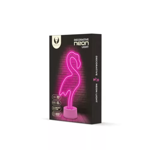 Neon LED állvánnyal FLAMINGO rózsaszín USB-C FSC-11 Forever Light-5900495048271 8 kép