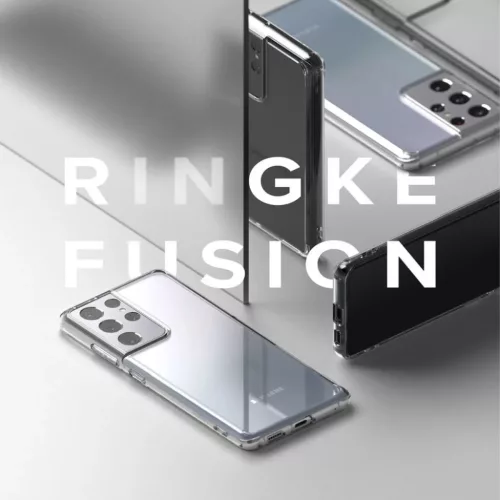Samsung S21 Ultra Ringke Fusion PC és TPU tok Clear átlátszó (FSSG-8809758109827 6 kép
