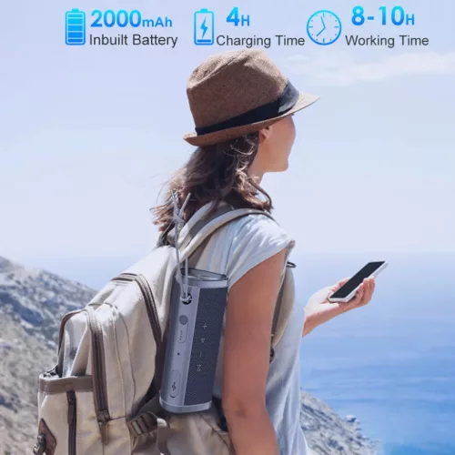 Awei Hordozható Bluetooth Hangszóró Y331 TWS vízálló IPX6 Fekete-6954284051699 5 kép
