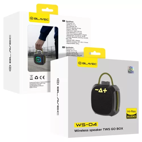 Blavec Hordozható Bluetooth Hangszóró TWS WS-04 Go Box - 5W (WS04-B-5900217495215 8 kép