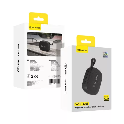 Blavec Portable Bluetooth Hangszóró TWS WS-06 Go Play - 6W (WS06-B) -5900217499602 7 kép