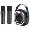 Blavec Hordozható Bluetooth Hangszóró WS-08 Karaoke Idol - 8W két mikrofonnal (WS08-2MB) fekete