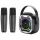 Blavec Hordozható Bluetooth Hangszóró WS-08 Karaoke Idol - 8W két mikrofonnal (WS08-2MB) fekete