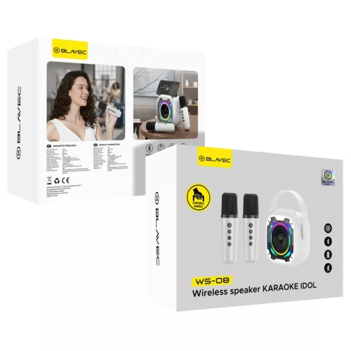 Blavec Hordozható Bluetooth Hangszóró WS-08 Karaoke Idol - 8W 2 mik-5900217504078 9 kép