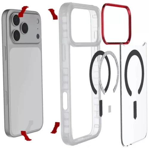 iPhone 17 Pro Max Ghostek Covert MagSafe tok átlátszó-840235314066 5 kép