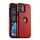 iPhone 13 Pro PU bőr tok piros Alphajack
