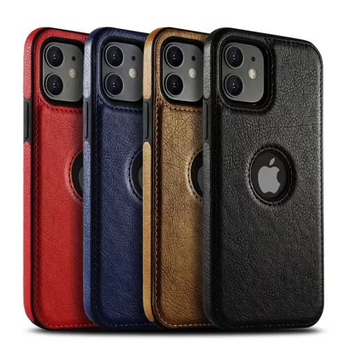 iPhone 13 Pro PU bőr tok piros Alphajack- 2 kép