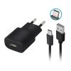 Forever TC-01 töltő 1x USB 2A fekete + USB-C kábel-5900495623355 1 kép