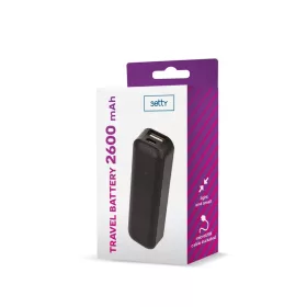 Setty 2600 mAh mini fekete powerbank-5900495875440 2 kép