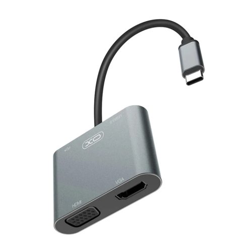 XO adapter HUB HUB001 4in1 ezüst-6920680877386 1 kép
