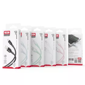iPhone zöld Lightning USB kábel XO NB212 1,0 m 2,1A-6920680827824 2 kép