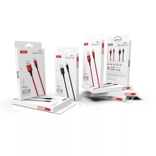 iPhone kábel XO NB143 USB - Lightning 1,0 m 2,4A fekete-6920680870707 2 kép