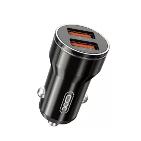 XO autós töltő CC48 2x USB 2,4A fekete + USB-C kábel-6920680832262 2 kép