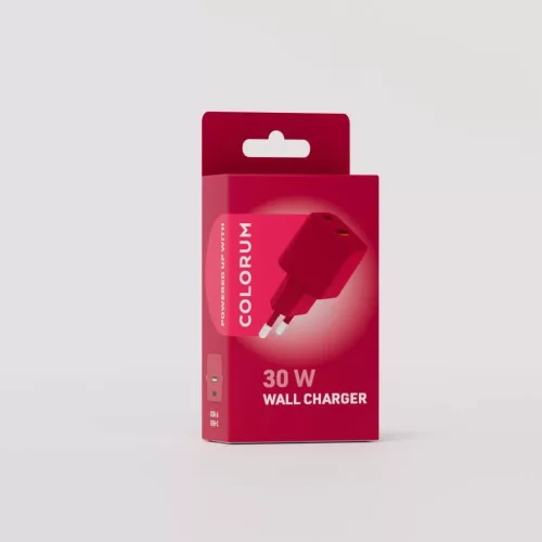 COLORUM fali töltő USB-A + USB-C PD 30W CLS30-AC-02 xMagenta-5907457718579 2 kép