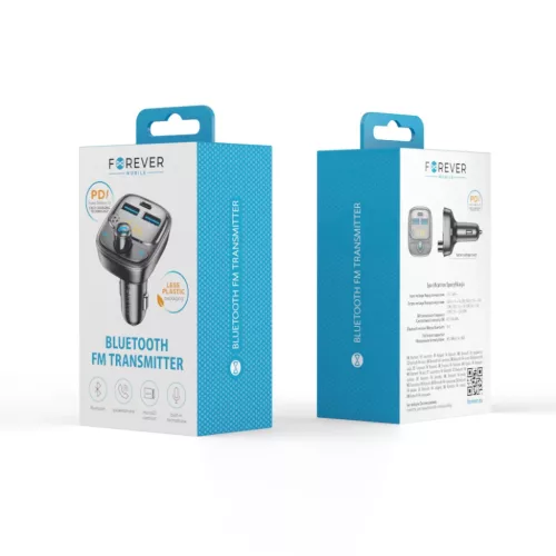 Forever FM transmitter Bluetooth 2 x USB-A 1 x USB-C PD 30W TR-370 fek-5907457722354 8 kép