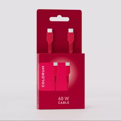 COLORUM kábel USB-C - USB-C 1,8m 3A CK60-CC-02 xMagenta-5907457729803 3 kép