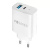 Forever TC-07-30AC PD QC töltő 1x USB-C 1x USB 30W fehér + USB-C - -5907457738447 2 kép