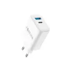 Forever TC-07-30AC PD QC töltő 1x USB-C 1x USB 30W fehér + USB-C - -5907457738447 4 kép