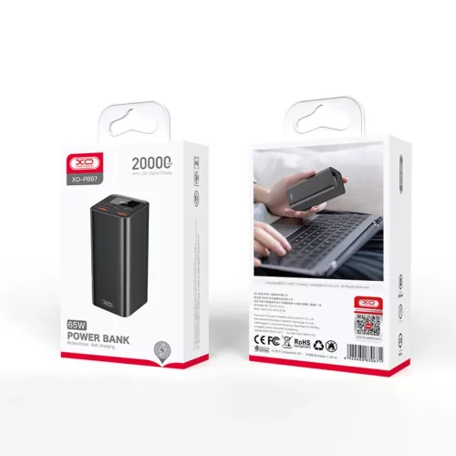 XO laptop power bank PB97 65W 20000mAh fekete-6920680830671 2 kép