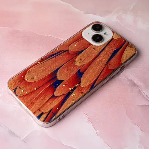 Arany Glam tok Samsung Galaxy A14 4G / A14 5G, narancssárga tok-5907457743861 5 kép