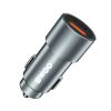 BWOO 38W gyors autós töltő BO-CC73 QC 18W + PD 20W, szürke ezüst-6933654810487 1 kép