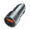 BWOO 38W gyors autós töltő BO-CC73 QC 18W + PD 20W, szürke ezüst-6933654810487 3 kép