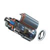 BWOO 38W gyors autós töltő BO-CC73 QC 18W + PD 20W, szürke ezüst-6933654810487 4 kép