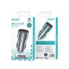 BWOO 38W gyors autós töltő BO-CC73 QC 18W + PD 20W, szürke ezüst-6933654810487 6 kép