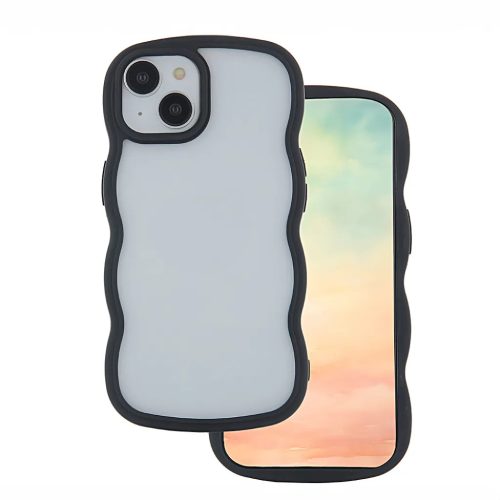 Hullám tok iPhone 12 / 12 Pro 6,1" fekete-5907457778696 1 kép