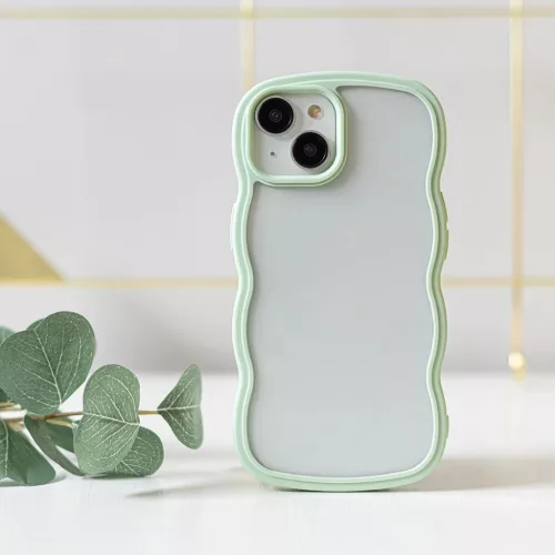 Hullám tok iPhone 15 Pro Max 6,7" zöld tok-5907457779075 5 kép