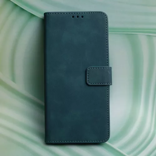 Bársony fliptok iPhone 16 Plus 6,7" sötétzöld-5907457784413 7 kép