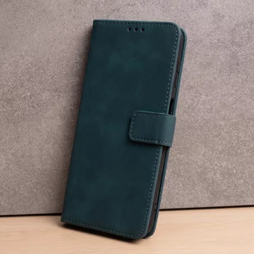 Bársony fliptok iPhone 16 Plus 6,7" sötétzöld-5907457784413 8 kép