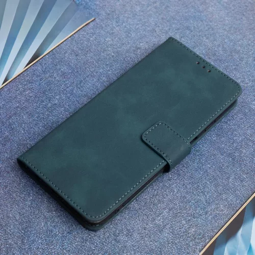 Bársony fliptok iPhone 16 Plus 6,7" sötétzöld-5907457784413 9 kép