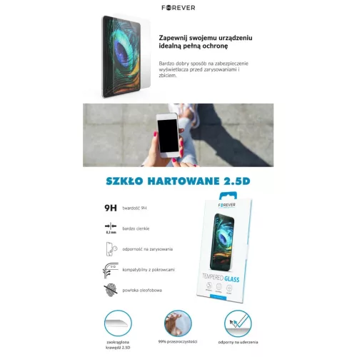 Forever 2,5D üvegfólia iPhone 16 Plus 6,7"-os készülékhez-5907457791398 3 kép