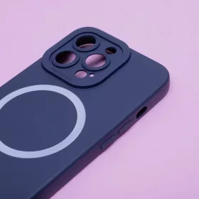 Szilikon Mag tok iPhone 16 Pro Max 6,9" sötétkék tok-5906961922281 2 kép