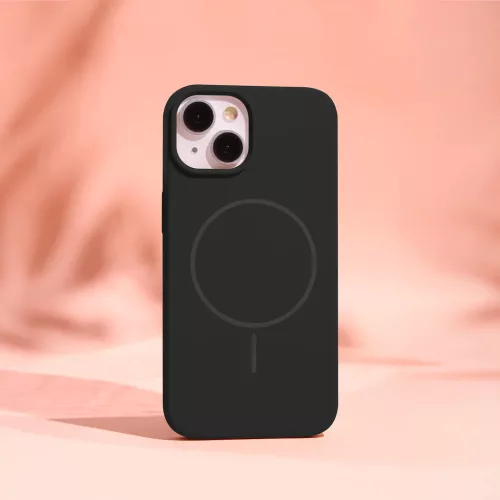 Szilikon Vékony Mag tok iPhone 14 Pro 6,1"-ra fekete tok-5906961965004 4 kép