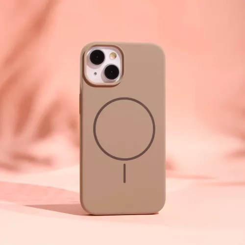 Szilikon Vékony Mag tok iPhone 13 6,1"-hez barna-5906961965523 4 kép